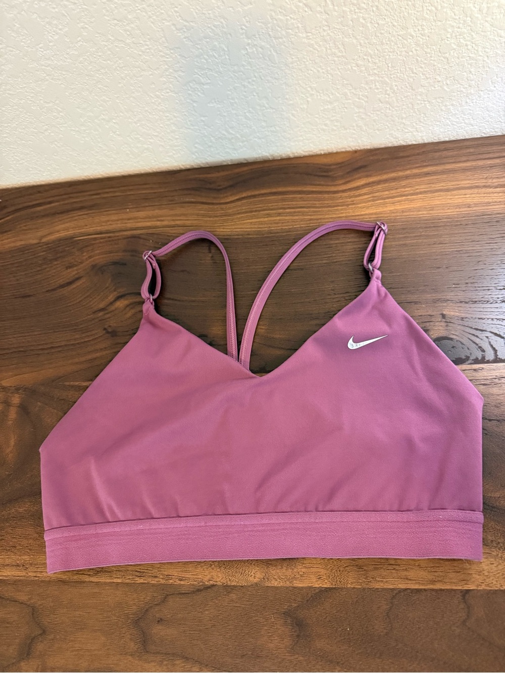 Nike Women's Purple V‑Neck Light Support Sports Bralette